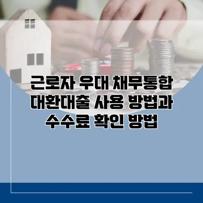 근로자 우대 채무통합 대환대출 사용 방법과 수수료 확인 방법