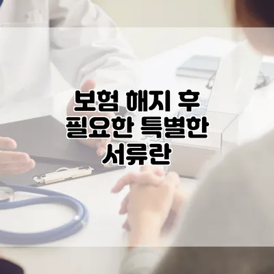 보험 해지 후 필요한 특별한 서류란?