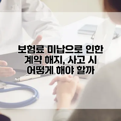 보험료 미납으로 인한 계약 해지, 사고 시 어떻게 해야 할까?