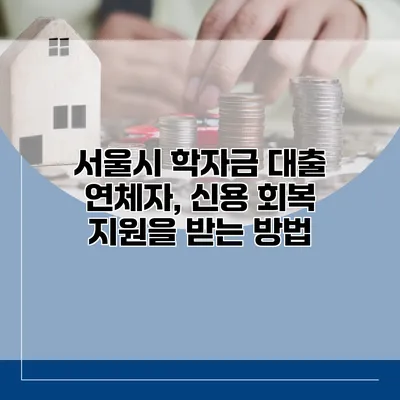 서울시 학자금 대출 연체자, 신용 회복 지원을 받는 방법
