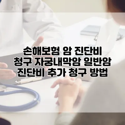 손해보험 암 진단비 청구 자궁내막암 일반암 진단비 추가 청구 방법