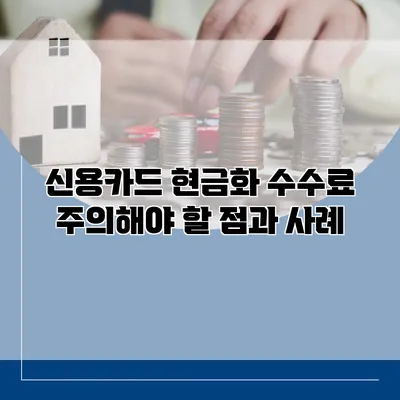 신용카드 현금화 수수료 주의해야 할 점과 사례