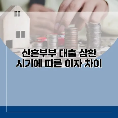 신혼부부 대출 상환 시기에 따른 이자 차이