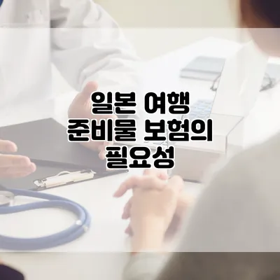 일본 여행 준비물 보험의 필요성