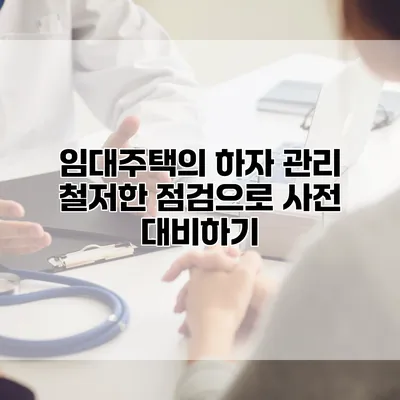 임대주택의 하자 관리 철저한 점검으로 사전 대비하기