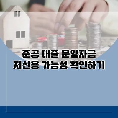 준공 대출 운영자금 저신용 가능성 확인하기