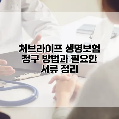 처브라이프 생명보험 청구 방법과 필요한 서류 정리