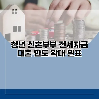 청년 신혼부부 전세자금 대출 한도 확대 발표