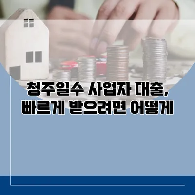 청주일수 사업자 대출, 빠르게 받으려면 어떻게?