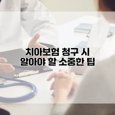 치아보험 청구 시 알아야 할 소중한 팁