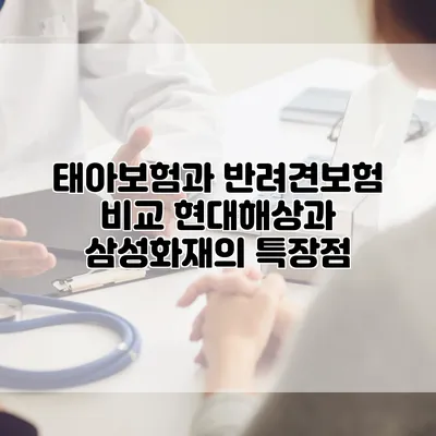 태아보험과 반려견보험 비교 현대해상과 삼성화재의 특장점