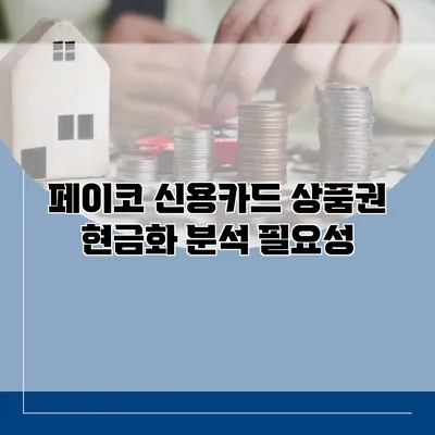 페이코 신용카드 상품권 현금화 분석 필요성