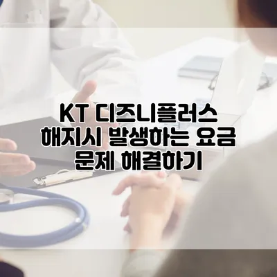 KT 디즈니플러스 해지시 발생하는 요금 문제 해결하기