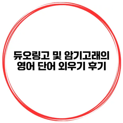 듀오링고 및 암기고래의 영어 단어 외우기 후기
