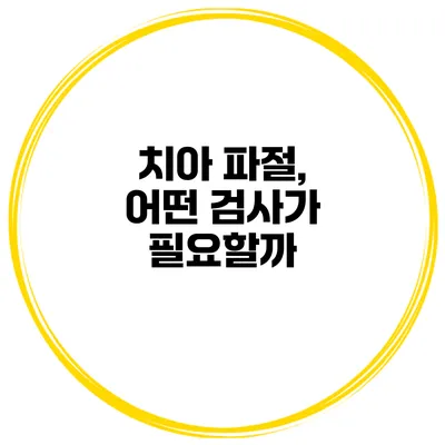 치아 파절, 어떤 검사가 필요할까?